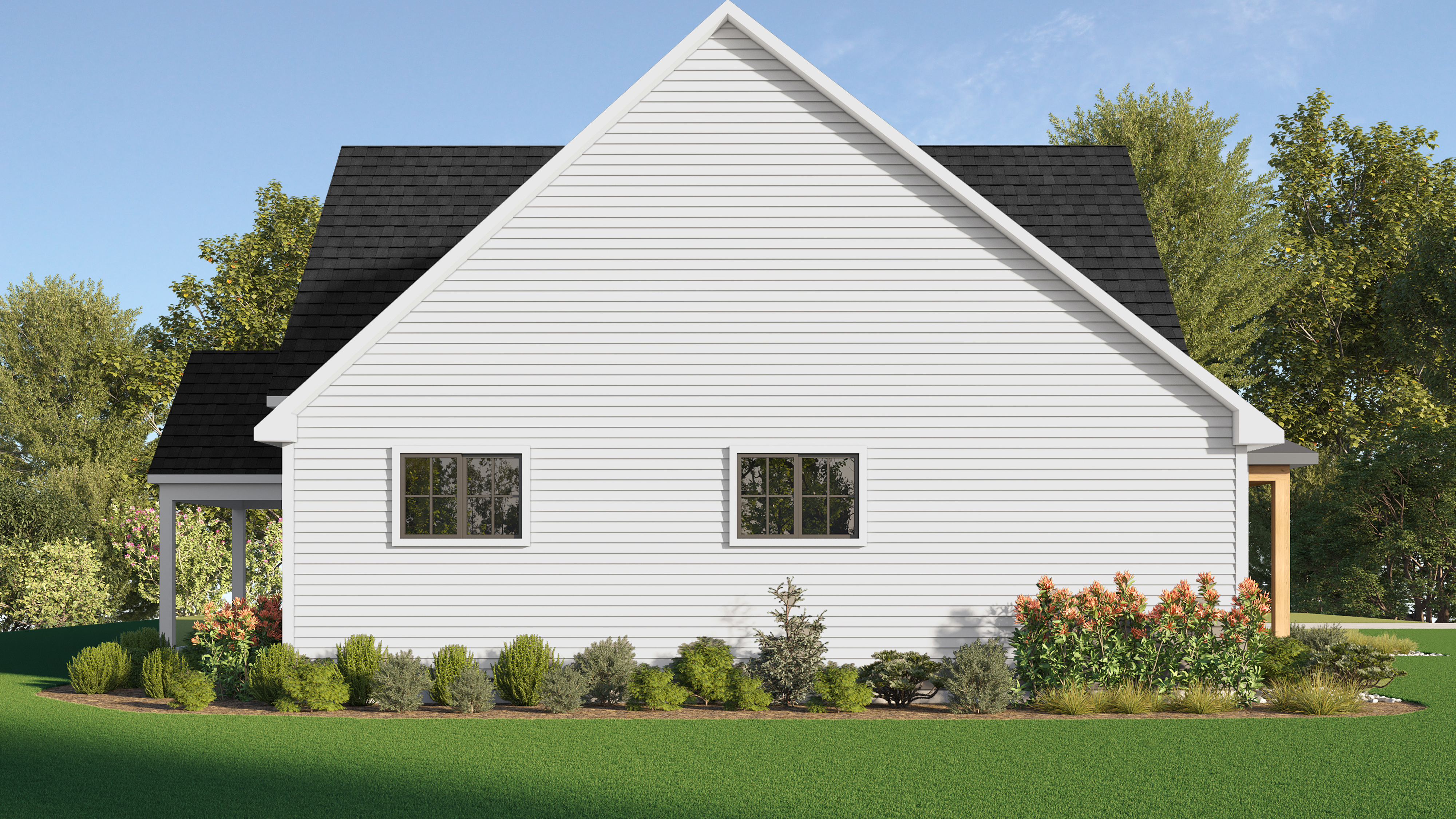 Rendering- Back in White