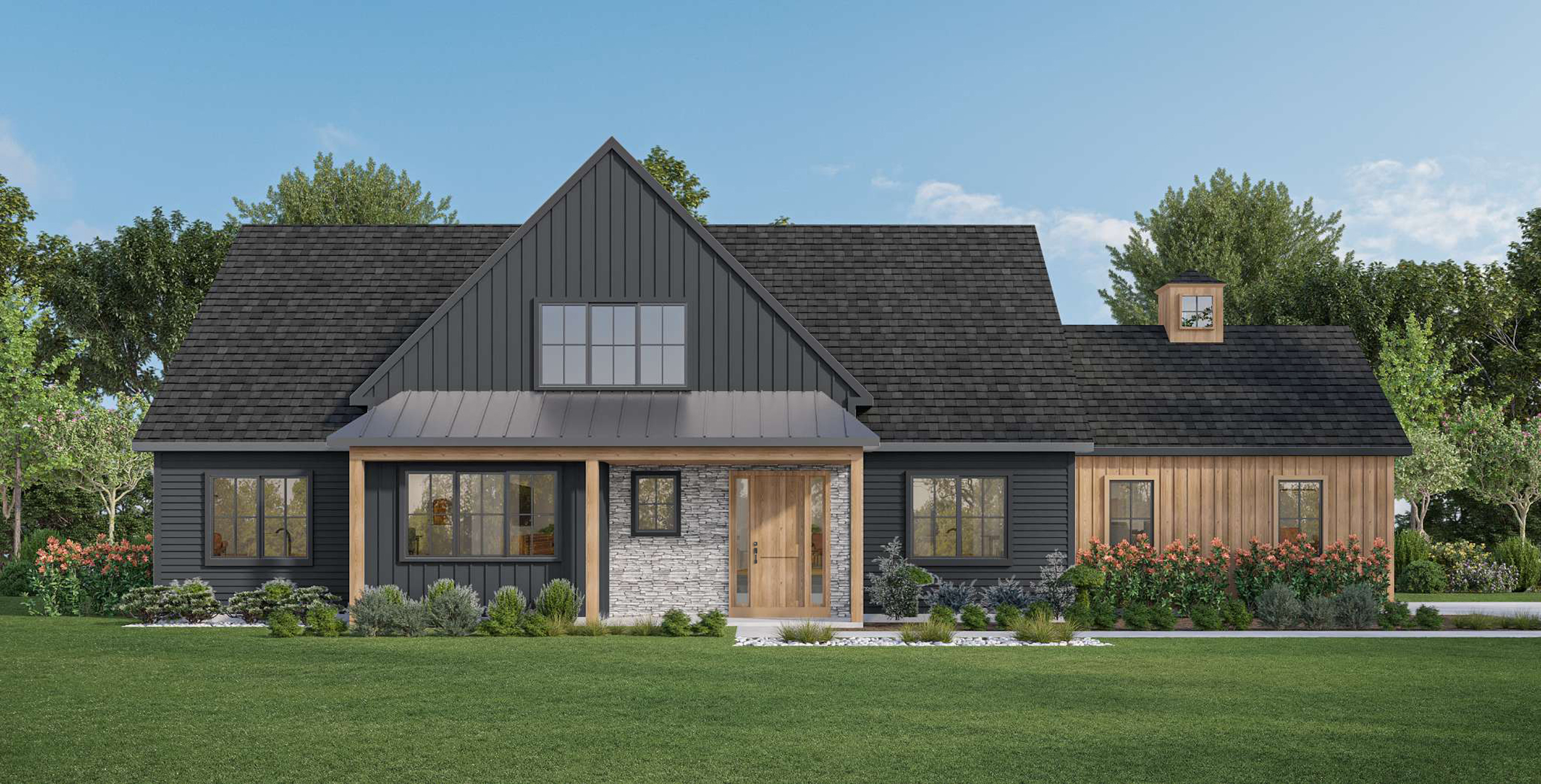 Rendering- Front in Wrought Iron